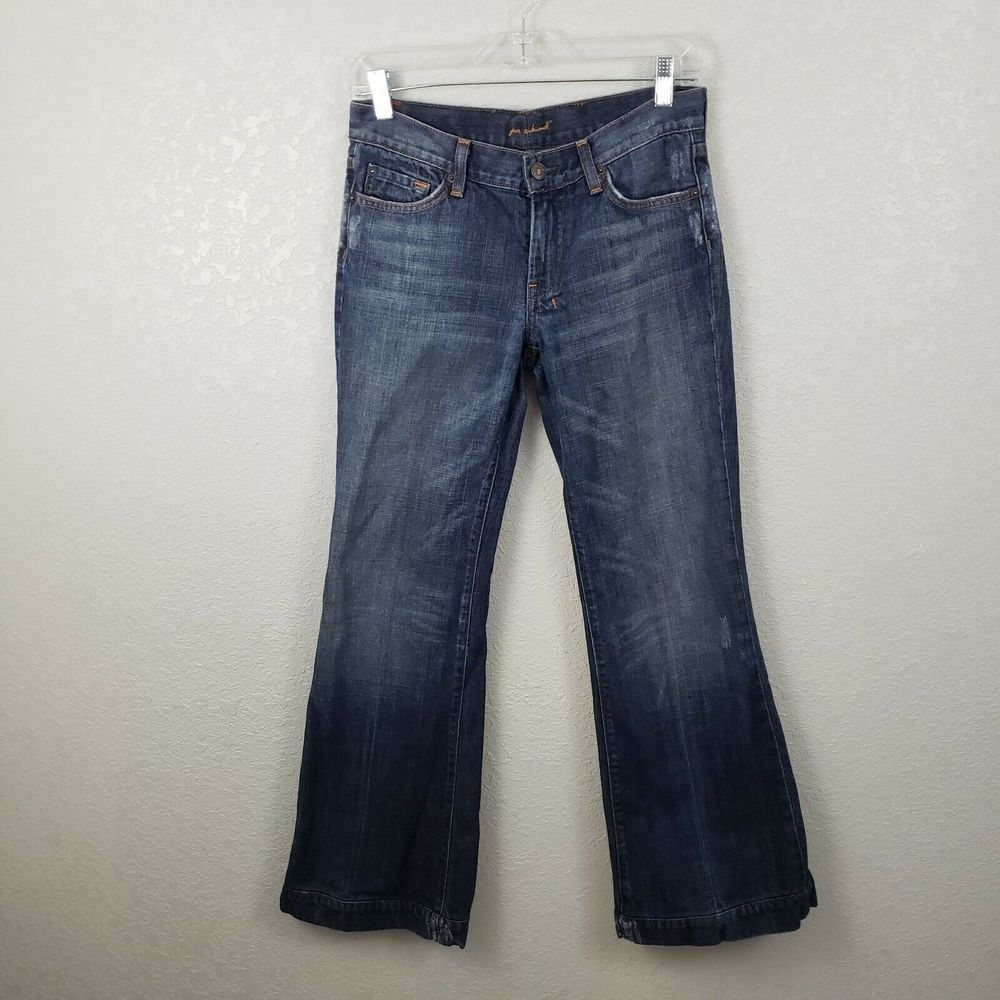 7FAM 28 x 29 Denim dojo Jeans wide Flare Leg denim